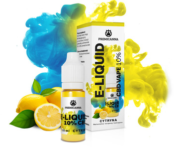 E-cigarette liquid REFILL Sour Lemon - CBD cartridge refill liquid with vaporisation oil 10% 10ml