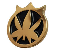 Gilded crowned cannabis leaf pin / Marijuana pin - Premicanna