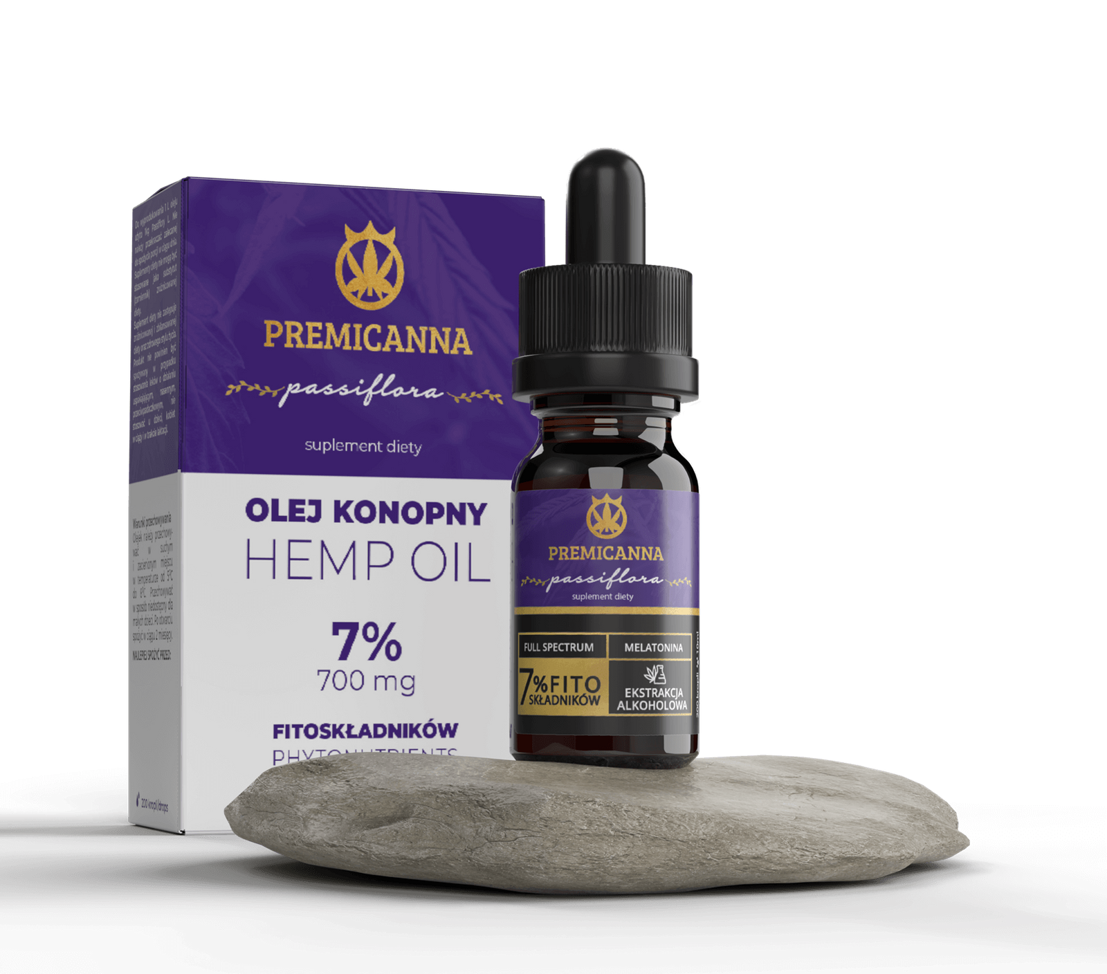 Olej CBD 7 % - z melatoniną - na sen - Premicanna.Store