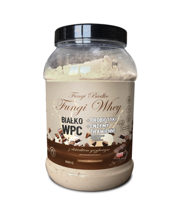 WHEY/Białko FUNGI + Probiotyki + Enzymy trawienne + ekstrakty z grzybów - tylko naturalny skład 900g