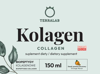 Kolagen 10000 mg z wit. C - biopeptydy kolagenowe 50 % - Pomarańczowy 150 ml