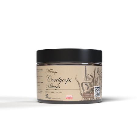Cordyceps militaris – Maczużnik bojowy – Kordycepina standaryzowana CERTYFIKATY 60 kaps.