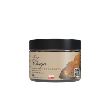CHAGA - Błyskoporek podkorowy. Standaryzowany na polisacharydy i betaglukany 60 kaps.