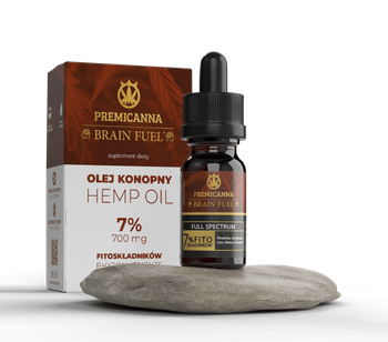 Przebadany Olejek CBD Brain Fuel z dodatkiem Rhodiola, Cordyceps, Lion's Mane, Curcuma