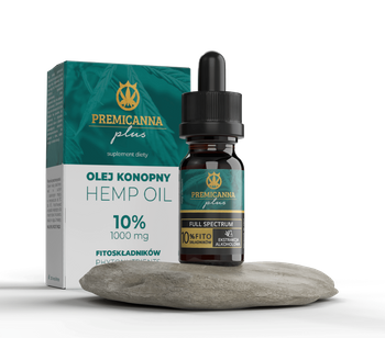 Premicanna PLUS Certified CBD Oil 10% CBD hemp oil fortified with CBG.