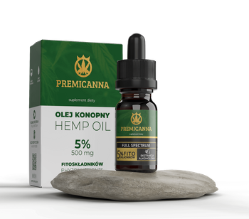 Olej CBD 5 % konopny - przebadany | FULL SPECTRUM | 500 mg