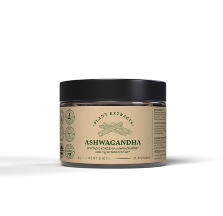 Ashwagandha – kapsułki standaryzowane na witanolidy 60 kaps.